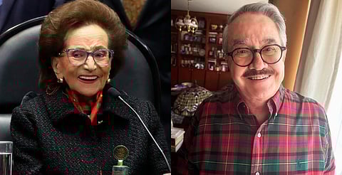 Comparte Pedrito Sola foto al lado de Ifigenia Martínez; coincidieron en la UNAM