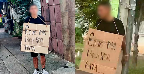 Presuntos ladrones son atados a postes en Villas del Pedregal, Morelia