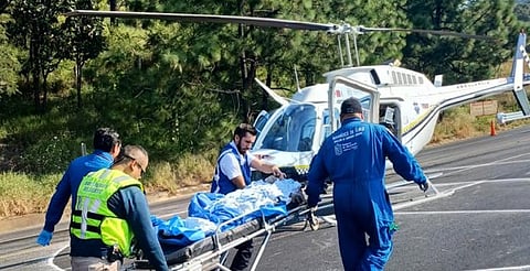 Así fue traslado aéreo de menor de edad herido tras accidente en la Siglo XXI