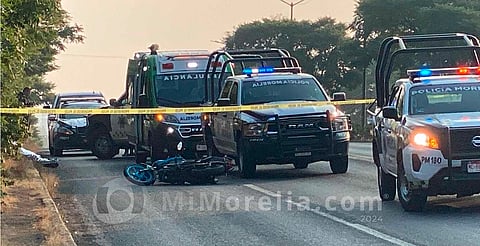 Motociclista muerto en accidente al poniente de Morelia era elemento de Agrupamiento Tigre