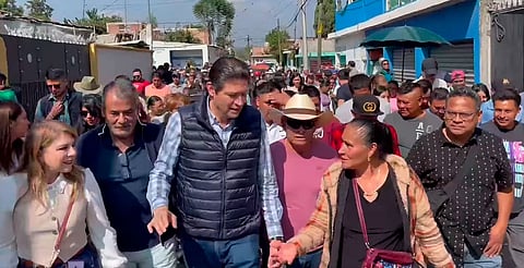 Artesanos de San Nicolás Obispo reciben con alegría a Alfonso Martínez