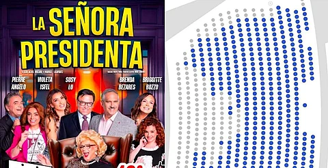 Ni con descuento; bajan 40% boletos para La Señora Presidenta; team Mar no vende