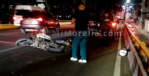 Atropellan a motopatrullero en el libramiento norte de Morelia