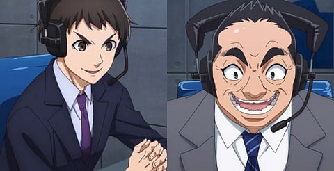 Doblan Martinoli y Luis García escena del anime Blue Lock