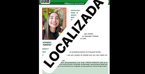 Yuketzi Yamileth es hallada con vida; Policía de Morelia la localiza