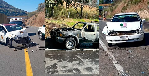 Dos choques y un incendio de camioneta, en distintos puntos de la autopista Siglo XXI