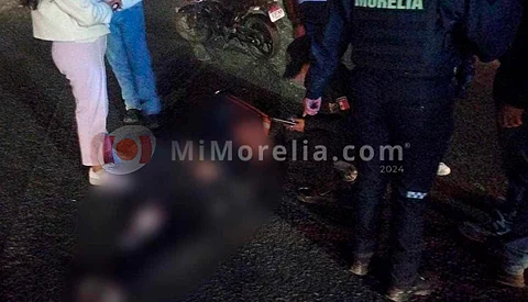 Se accidenta motorepartidor en la Av. Madero Poniente de Morelia