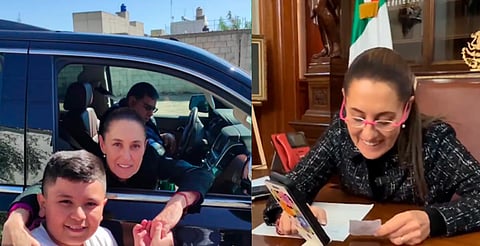 Sheinbaum llama a Mateo, pequeño que le regaló un dibujo de ella