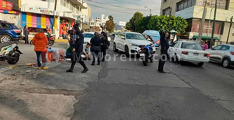 Accidente de moto deja 2 heridos en la avenida Lázaro Cárdenas de Morelia