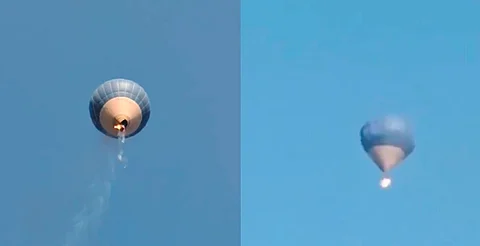 Responsables de incendio en globo aerostático en Teotihuacán son liberados