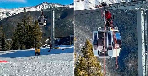 Rescatan a 174 esquiadores que quedaron atrapados por falla en teleférico de Colorado