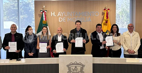Signan convenio CMIC y Ayuntamiento de Morelia para impulsar proyectos