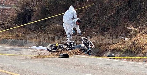 Adolescente de 16 años el fallecido tras derrape de moto en la Morelia-Mil Cumbres