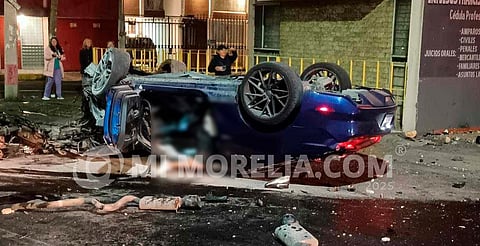 Muere hombre tras choque contra inmueble en bulevar García de León, en Morelia