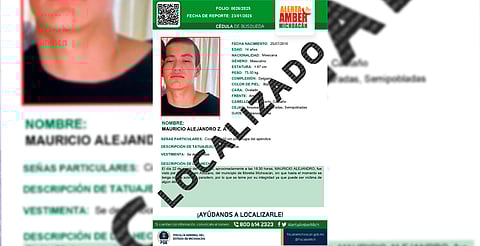 FGE desactiva Alerta Amber, tras localizar adolescente de 14 años reportado como desaparecido