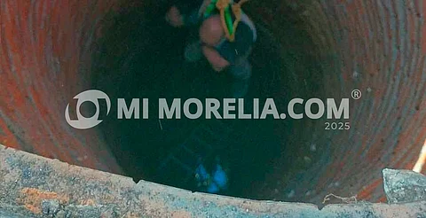 Hombre cae accidentalmente a pozo en La Estancia, Morelia