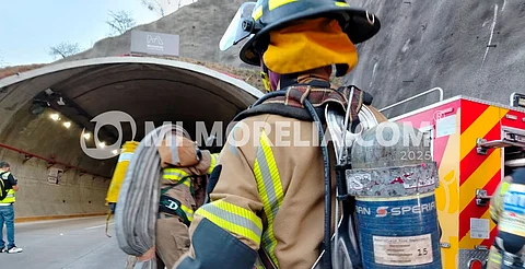 SCOP y PC Michoacán realizan simulacro de incendio en el Ramal Camelinas