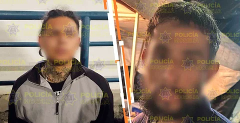 Policía Morelia asegura motocicleta robada y detiene a dos en la colonia Rector Díaz Rubio