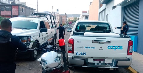 En pocos minutos SSP recupera camioneta robada propiedad del Ayuntamiento de Morelia