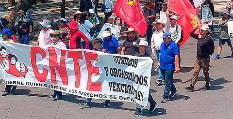 Maestros de la CNTE anuncian paro de 48 horas y movilizaciones en Michoacán; en Morelia, marcha este lunes