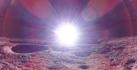 Así se ve un amanecer en la Luna