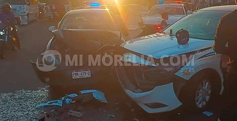 Reportan dos accidentes automovilísticos en Morelia; un policía resultó herido