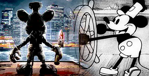 ¡No es para niños! El clásico ‘Steamboat Willie’ se convierte en película de terror