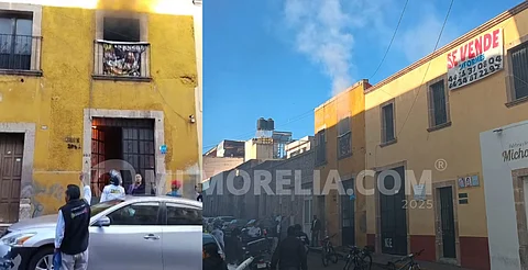 AHORA: Edificio se incendia en Morelia y vecinos esperan en el techo, reportan