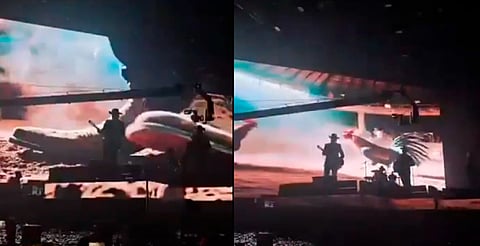 Grupo musical "homenajea" a líder de cartel; Auditorio Telmex se deslinda