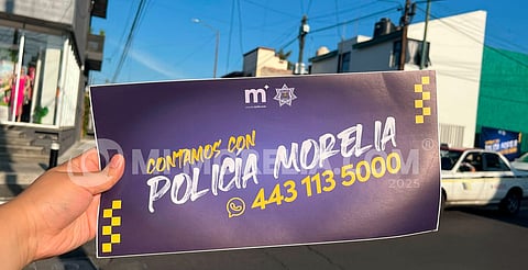 Difunden número de Policía Morelia en colonia Félix Ireta como parte de estrategia de proximidad
