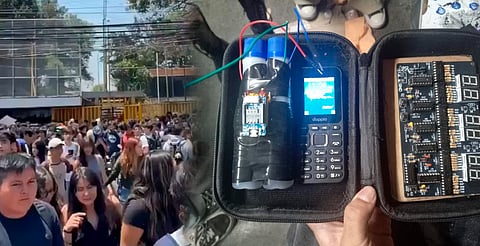Desalojan a estudiantes por presunto explosivo en CDMX; eran botellas, cables y un celular