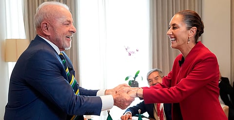 Sheinbaum dialoga con presidentes de Uruguay, Guatemala, Brasil y Colombia, previo a la CELAC