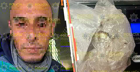 Policía Morelia detiene a persona por posesión de sustancia ilícita tras incidente de tránsito