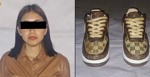Chava roba tenis de 1.2 millones de pesos... y eran de madera; fue detenida