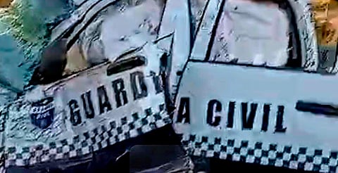 Contra objeto fijo, el accidente de la GC en Coeneo; investigan si iban alcoholizados
