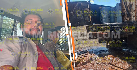 Policía Morelia y PROFEPA aseguran vehículo y detienen a cuatro por vertido ilegal de residuos
