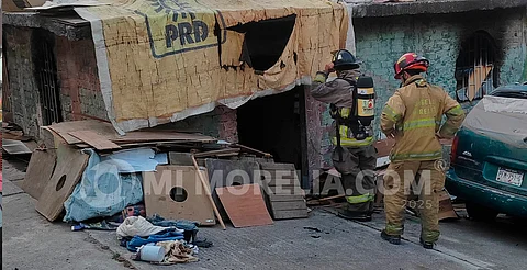 Se incendia domicilio en la colonia Carlos Rivas Larrauri, en Morelia