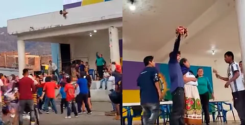 Indignación en redes por muerte de pollo durante concurso en Chilchota