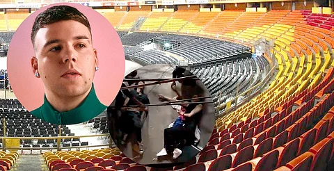 Tres lesionados tras colapso de gradas en concierto de Quevedo