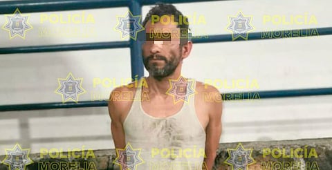 Policía Morelia detiene a sujeto que allanó domicilio en Lomas de Guayangareo