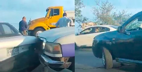 Carambola frente a la Técnica 65 deja caos vial en el libramiento de Morelia