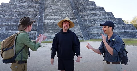 MrBeast explora templos mayas y pone en la mira a México
