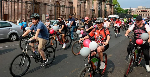 Fomenta IEM participación ciudadana con rodada Bici-Vota y módulos de promoción del voto