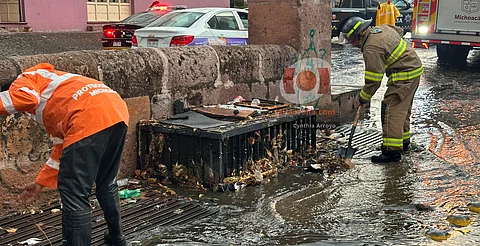 Lluvia en Morelia, sin mayores afectaciones: Protección Civil
