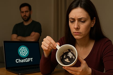 mujer triste por que le pidió al chatgpt que leyera el café y este dijo que su esposo la iba a cambiar