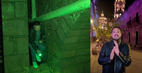 ¿Fantasmas en Palacio de Gobierno? Alberto del Arco graba en túneles prohibidos de Morelia