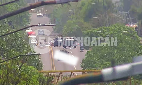 Se registra accidente frente a Secundaria Técnica 108 en Morelia
