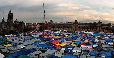 CNTE mantiene plantón y exige negociación resolutiva con Claudia Sheinbaum