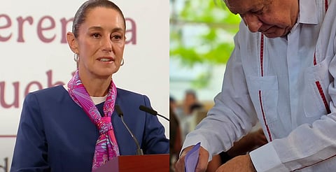 "Nos dio mucho gusto verlo", Sheinbaum sobre reaparición de AMLO