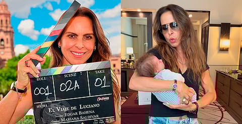 Kate del Castillo y su ‘bebé’: ternura y humor durante rodaje en Morelia